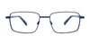 EasyClip EC436 Eyeglasses with Clip-on Sunglasses | Size 55 / Satin Dark Blue