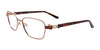 EasyClip EC437 Eyeglasses with Clip-on Sunglasses | Size 53 / Shiny Brown & Gold