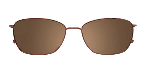 EasyClip EC437 Eyeglasses with Clip-on Sunglasses / Size 53 / Shiny Dark Pink & Gold