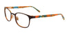 EasyClip EC445 Eyeglasses with Clip-on Sunglasses | Size 46 / Matt Dark Brown