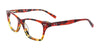 EasyClip EC453 Eyeglasses with Clip-on Sunglasses | Size 49 / Amber & Yellow & Red