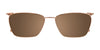 EasyClip EC455 Eyeglasses with Clip-on Sunglasses | Size 53 / Satin Burgundy & Grey