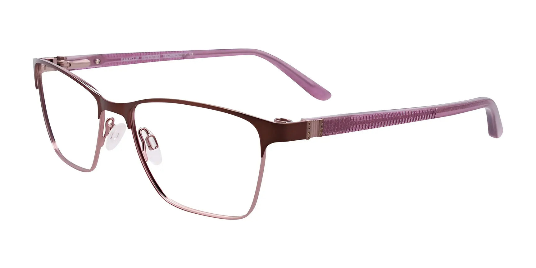 EasyClip EC455 Eyeglasses with Clip-on Sunglasses Satin Brown & Light Purple EasyClip EC455 Eyeglasses with Clip-on Sunglasses Satin Brown & Light Purple