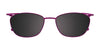 EasyClip EC456 Eyeglasses with Clip-on Sunglasses | Size 51 / Satin Black & Dark Pink