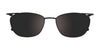 EasyClip EC456 Eyeglasses with Clip-on Sunglasses | Size 51 / Satin Black & Dark Pink