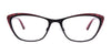 EasyClip EC456 Eyeglasses with Clip-on Sunglasses | Size 51 / Satin Black & Dark Pink