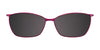 EasyClip EC458 Eyeglasses with Clip-on Sunglasses | Size 52 / Plum & Dark Brown
