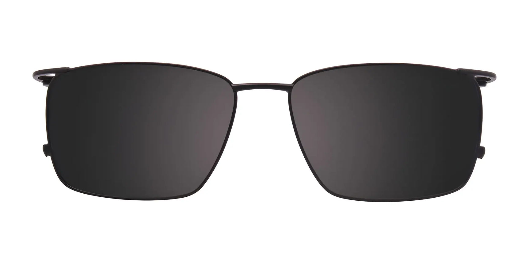 EasyClip EC459 Eyeglasses with Clip-on Sunglasses (Size 54) by EasyClip—black rectangular frames with dark lenses, shown front view on a white background; modern, stylish eyewear ideal for any look. EasyClip EC459 Eyeglasses with Clip-on Sunglasses (Size 54) by EasyClip—black rectangular frames with dark lenses, shown front view on a white background; modern, stylish eyewear ideal for any look.