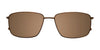 EasyClip EC465 Eyeglasses with Clip-on Sunglasses | Size 54 / Satin Golden Brown & Steel