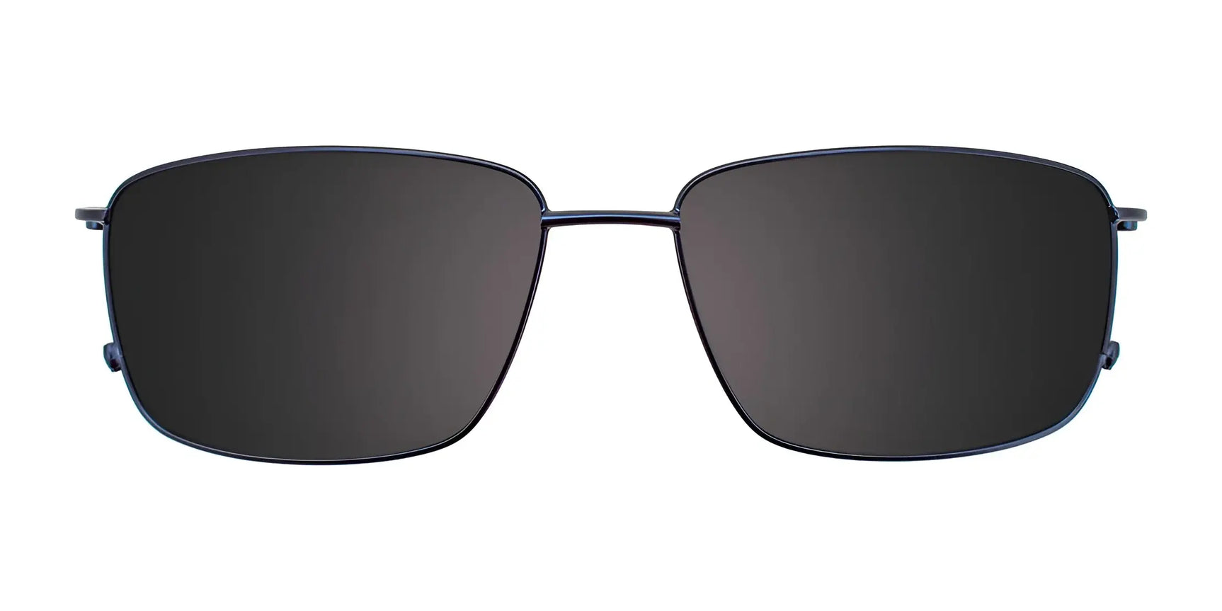 EasyClip EC465 Eyeglasses with Clip-on Sunglasses (Size 54) feature black rectangular polarized lenses and thin metal frames, offering sleek style and convenience. Brand: EasyClip. EasyClip EC465 Eyeglasses with Clip-on Sunglasses (Size 54) feature black rectangular polarized lenses and thin metal frames, offering sleek style and convenience. Brand: EasyClip.