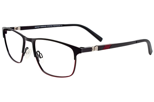EasyClip EC467 Eyeglasses / Size 52 / Matt Black & Satin Red