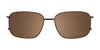 EasyClip EC468 Eyeglasses with Clip-on Sunglasses | Size 53 / Satin Dark Brown
