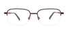 EasyClip EC468 Eyeglasses with Clip-on Sunglasses | Size 53 / Satin Dark Brown