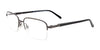 EasyClip EC468 Eyeglasses with Clip-on Sunglasses | Size 53 / Satin Dark Grey