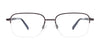 EasyClip EC468 Eyeglasses with Clip-on Sunglasses | Size 53 / Satin Dark Brown