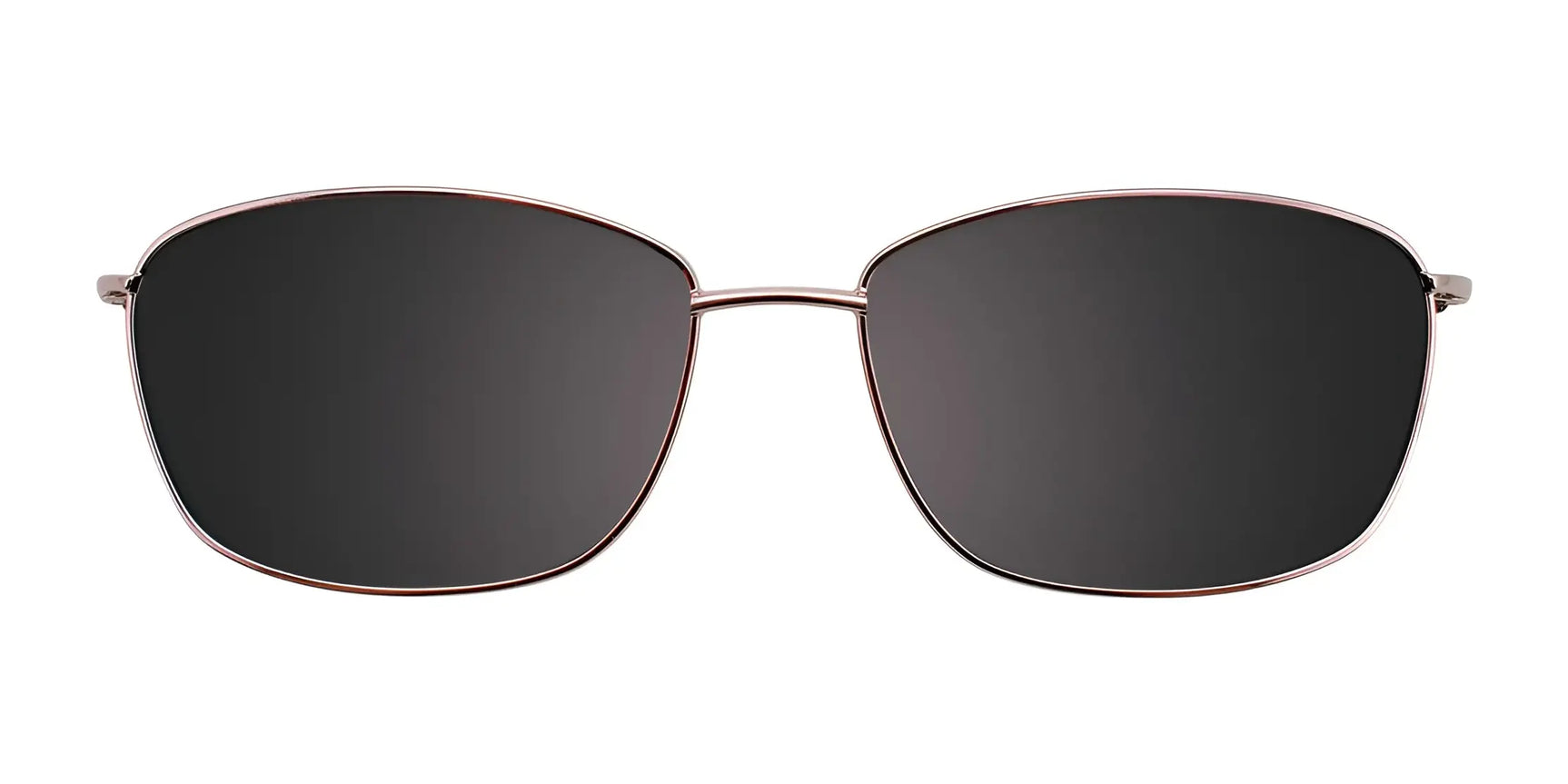 EasyClip EC469 Eyeglasses with Clip-on Sunglasses, size 53, by EasyClip, feature a black rectangular design with thin metal frames on a white background. EasyClip EC469 Eyeglasses with Clip-on Sunglasses, size 53, by EasyClip, feature a black rectangular design with thin metal frames on a white background.