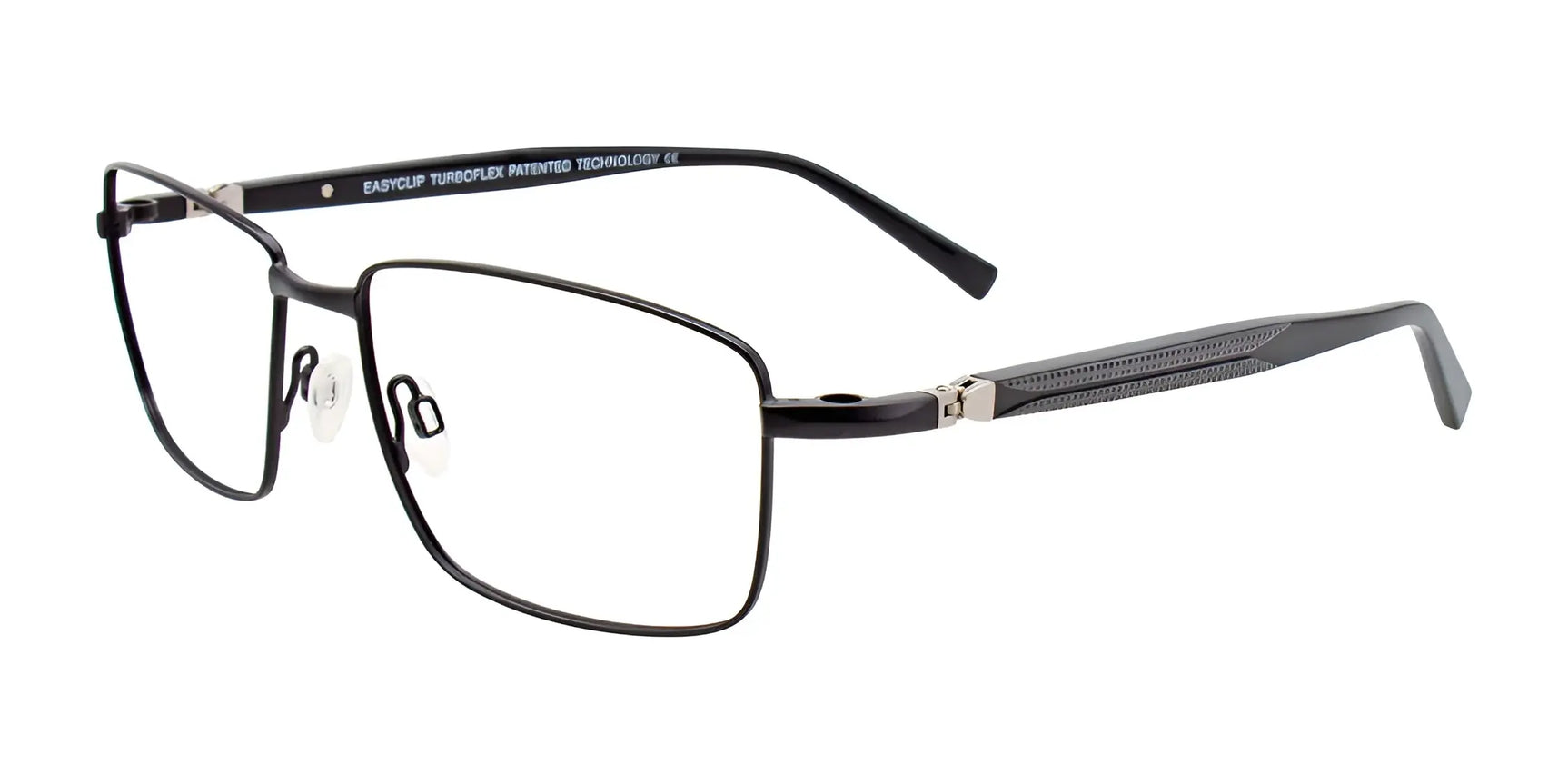 EasyClip EC470 Eyeglasses with Clip-on Sunglasses Satin Black EasyClip EC470 Eyeglasses with Clip-on Sunglasses Satin Black