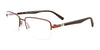 EasyClip EC472 Eyeglasses with Clip-on Sunglasses | Size 53 / Satin Dark Brown
