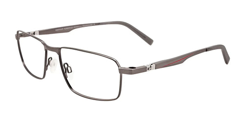 EasyClip EC477 Eyeglasses with Clip-on Sunglasses / Size 54 / Satin Dark Grey