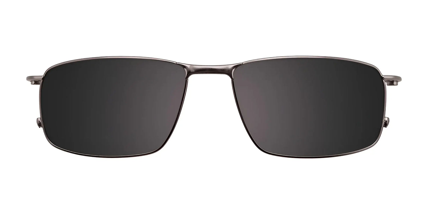EasyClip EC477 Eyeglasses with Clip-on Sunglasses | Size 54 by EasyClip feature black rectangular metal frames and include a convenient polarized clip-on, offering versatile style and protection. Seen from the front on a white background. Prescription ready. EasyClip EC477 Eyeglasses with Clip-on Sunglasses | Size 54 by EasyClip feature black rectangular metal frames and include a convenient polarized clip-on, offering versatile style and protection. Seen from the front on a white background. Prescription ready.