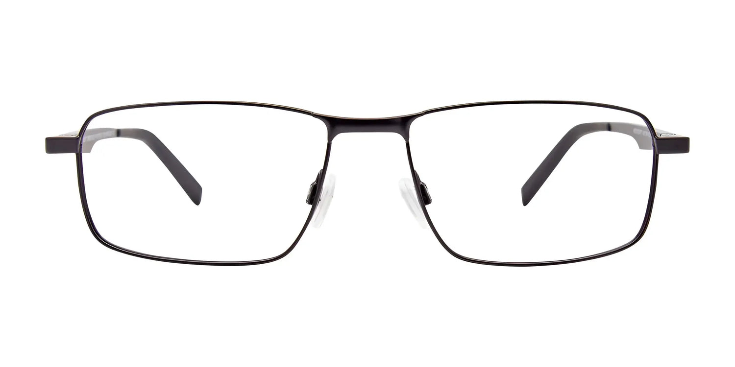 EasyClip EC477 Eyeglasses with Clip-on Sunglasses by EasyClip, size 54, feature a black rectangular thin metal frame and clear lenses. Prescription ready and come with a polarized clip-on for versatile wear. EasyClip EC477 Eyeglasses with Clip-on Sunglasses by EasyClip, size 54, feature a black rectangular thin metal frame and clear lenses. Prescription ready and come with a polarized clip-on for versatile wear.