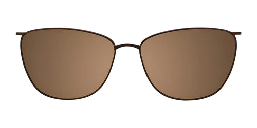 EasyClip EC482 Eyeglasses with Clip-on Sunglasses / Size 53 / Satin Brown & Blue & Red & Orange