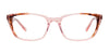 EasyClip EC483 Eyeglasses with Clip-on Sunglasses | Size 53 / Blue Crystal & Blue Marbled