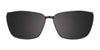 EasyClip EC483 Eyeglasses with Clip-on Sunglasses | Size 53 / Blue Crystal & Blue Marbled