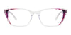 EasyClip EC483 Eyeglasses with Clip-on Sunglasses | Size 53 / Blue Crystal & Blue Marbled