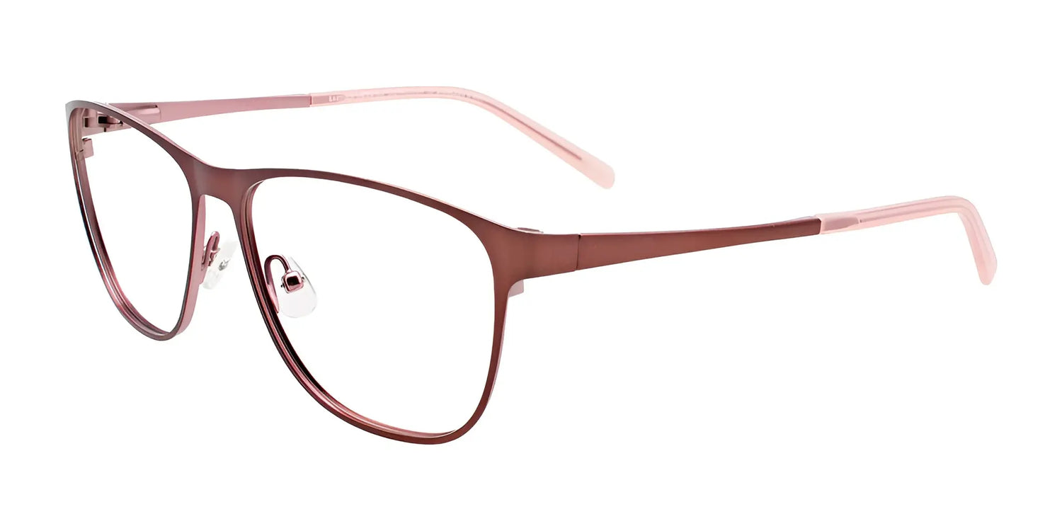 EasyClip EC487 Eyeglasses with Clip-on Sunglasses Satin Brown & Light Pink EasyClip EC487 Eyeglasses with Clip-on Sunglasses Satin Brown & Light Pink
