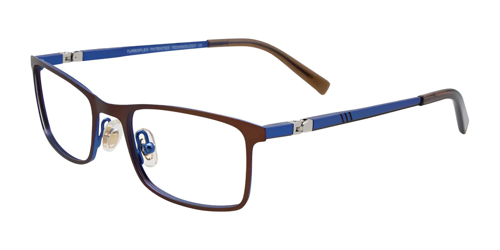 EasyClip EC492 Eyeglasses Matt Brown & Matt Blue EasyClip EC492 Eyeglasses Matt Brown & Matt Blue