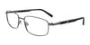 EasyClip EC493 Eyeglasses with Clip-on Sunglasses | Size 56 / Shiny Gunmetal & Black
