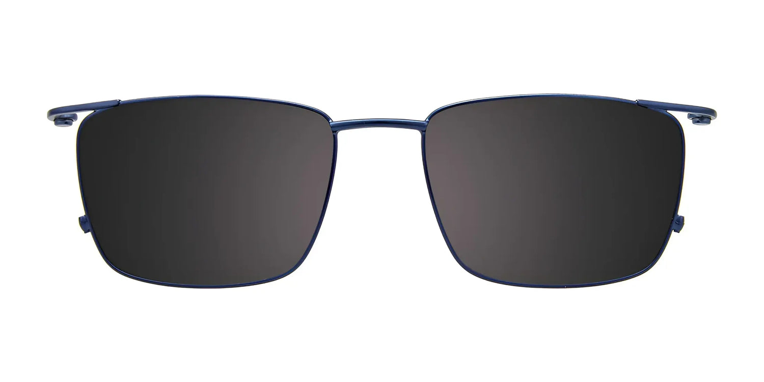 EasyClip EC496 Eyeglasses with Clip-on Sunglasses in size 55 by EasyClip feature black rectangular frames with thin, dark blue metal details. Shown on a white background, these polarized sunglasses combine style and clarity for sunny days. EasyClip EC496 Eyeglasses with Clip-on Sunglasses in size 55 by EasyClip feature black rectangular frames with thin, dark blue metal details. Shown on a white background, these polarized sunglasses combine style and clarity for sunny days.
