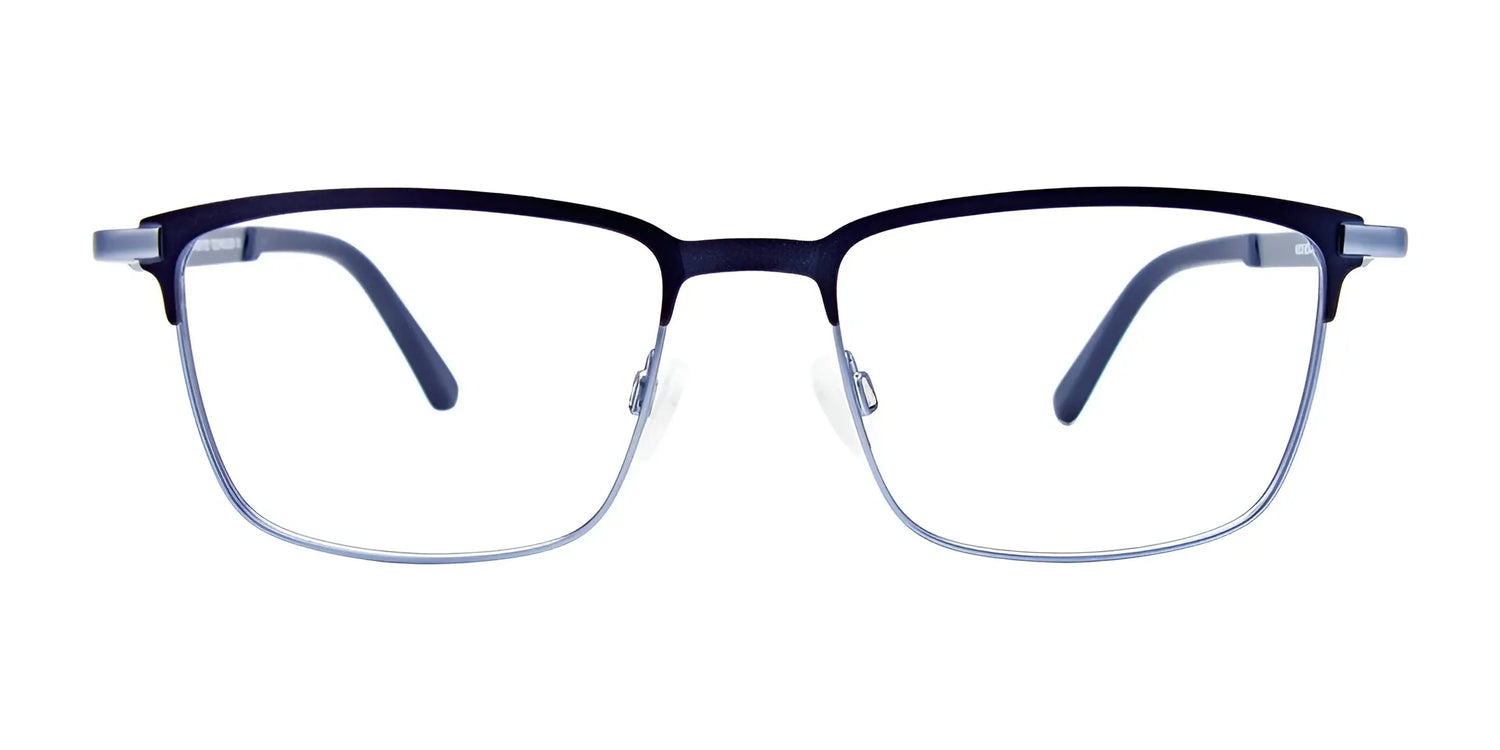 The EasyClip EC496 Eyeglasses by EasyClip feature thin, dark rectangular metal frames with clear lenses and include a polarized clip-on sunglasses accessory for versatile style and function. Size 55. Shown on a white background. The EasyClip EC496 Eyeglasses by EasyClip feature thin, dark rectangular metal frames with clear lenses and include a polarized clip-on sunglasses accessory for versatile style and function. Size 55. Shown on a white background.