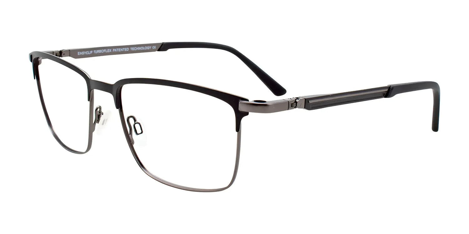 EasyClip EC496 Eyeglasses with Clip-on Sunglasses Matt Black & Dark Grey EasyClip EC496 Eyeglasses with Clip-on Sunglasses Matt Black & Dark Grey