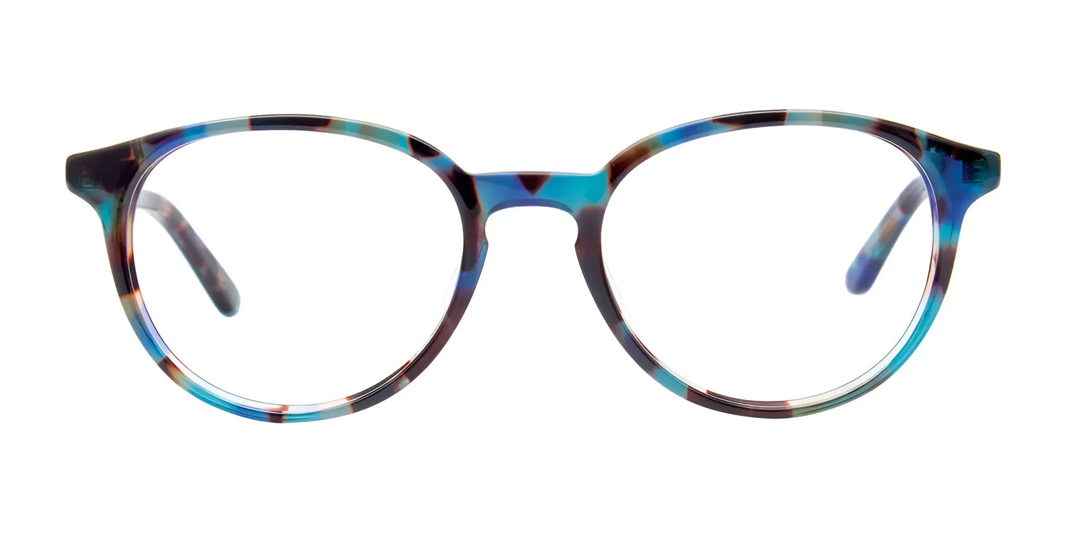 EasyClip EC499 Eyeglasses with Clip-on Sunglasses | Size 49 by EasyClip feature round blue and brown tortoiseshell frames, shown on a white background. They are prescription-ready and come with a polarized clip-on for versatile wear. EasyClip EC499 Eyeglasses with Clip-on Sunglasses | Size 49 by EasyClip feature round blue and brown tortoiseshell frames, shown on a white background. They are prescription-ready and come with a polarized clip-on for versatile wear.