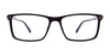 EasyClip EC500 Eyeglasses with Clip-on Sunglasses | Size 59 / Brown Marbled