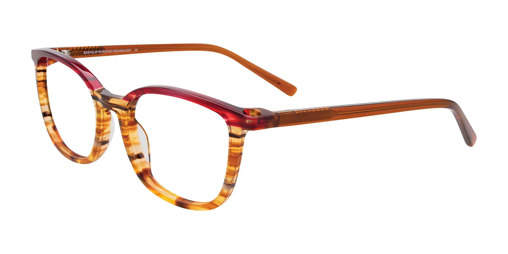 EasyClip EC503 Eyeglasses with Clip-on Sunglasses Brown Marbled & Red EasyClip EC503 Eyeglasses with Clip-on Sunglasses Brown Marbled & Red