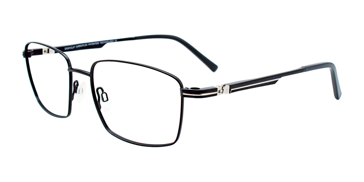 EasyClip EC510 Eyeglasses with Clip-on Sunglasses Satin Black & Steel EasyClip EC510 Eyeglasses with Clip-on Sunglasses Satin Black & Steel