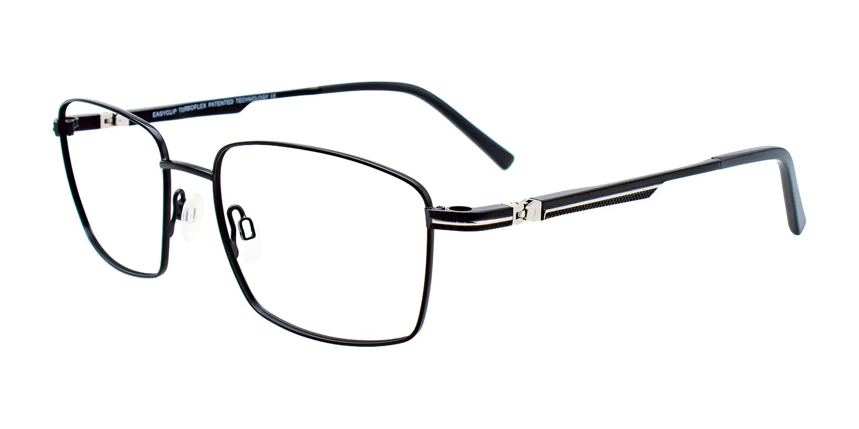 EasyClip EC510 Eyeglasses with Clip-on Sunglasses Satin Black & Steel EasyClip EC510 Eyeglasses with Clip-on Sunglasses Satin Black & Steel