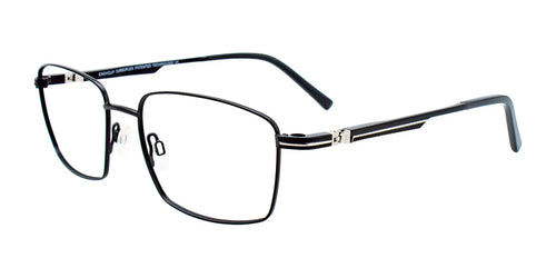 EasyClip EC510 Eyeglasses with Clip-on Sunglasses / Size 56 / Satin Black & Steel