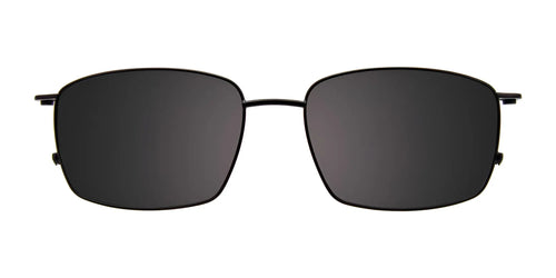 EasyClip EC510 Eyeglasses with Clip-on Sunglasses / Size 56 / Satin Black & Steel