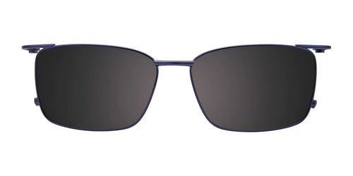 EasyClip EC512 Eyeglasses with Clip-on Sunglasses / Size 53 / Blue Marbled