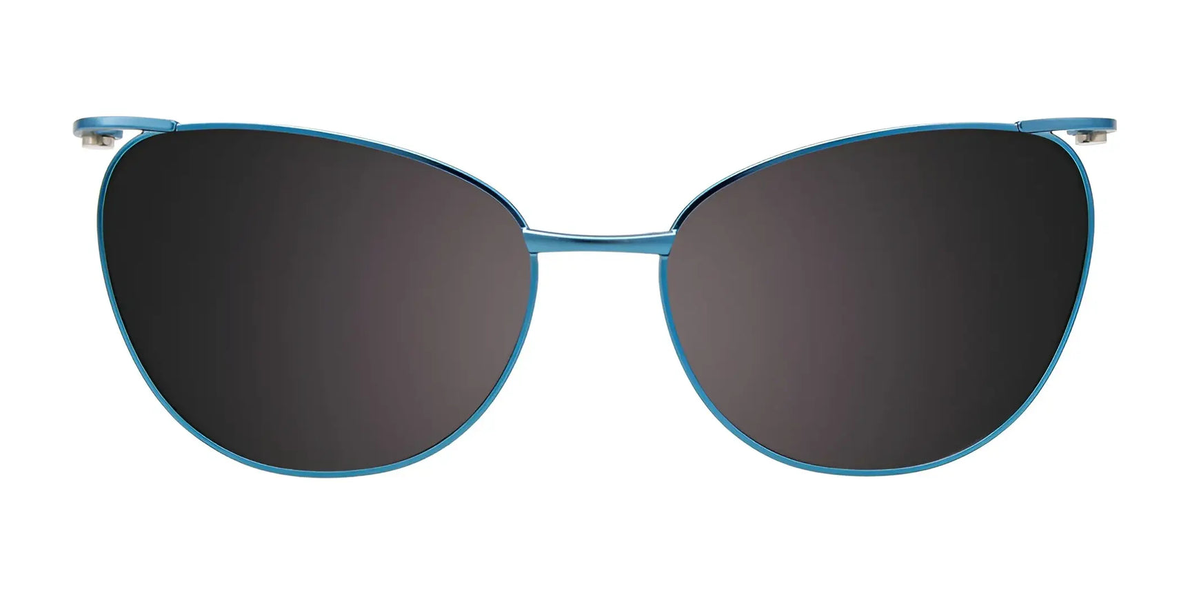 EasyClip EC515 Eyeglasses with Clip-on Sunglasses (Size 52) by EasyClip, featuring blue frames and dark polarized clip-on lenses, shown on a white background. EasyClip EC515 Eyeglasses with Clip-on Sunglasses (Size 52) by EasyClip, featuring blue frames and dark polarized clip-on lenses, shown on a white background.