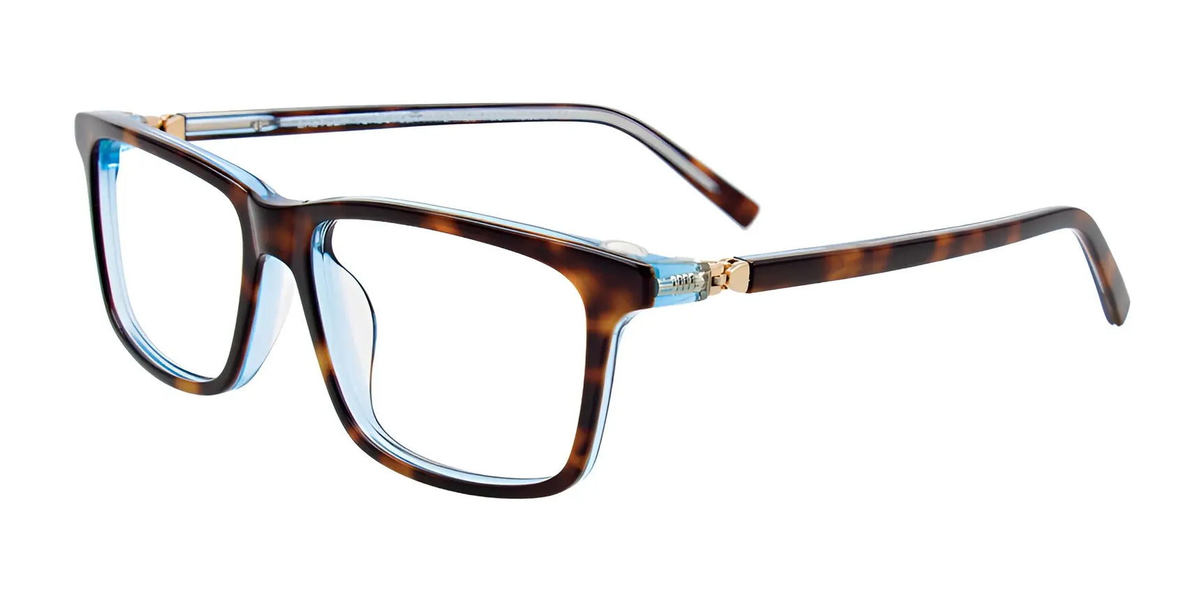 EasyClip EC516 Eyeglasses with Clip-on Sunglasses Demi Amber & Crystal Light Blue EasyClip EC516 Eyeglasses with Clip-on Sunglasses Demi Amber & Crystal Light Blue