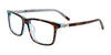 EasyClip EC516 Eyeglasses with Clip-on Sunglasses | Size 50 / Demi Amber & Crystal Light Blue