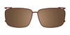EasyClip EC516 Eyeglasses with Clip-on Sunglasses | Size 50 / Dark Grey & Crystal Orange