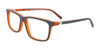 EasyClip EC516 Eyeglasses with Clip-on Sunglasses | Size 50 / Dark Grey & Crystal Orange