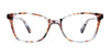 EasyClip EC526 Eyeglasses with Clip-on Sunglasses | Size 50 / Blue & Green & Black Marbled