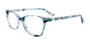 EasyClip EC526 Eyeglasses with Clip-on Sunglasses | Size 50 / Blue & Green & Black Marbled